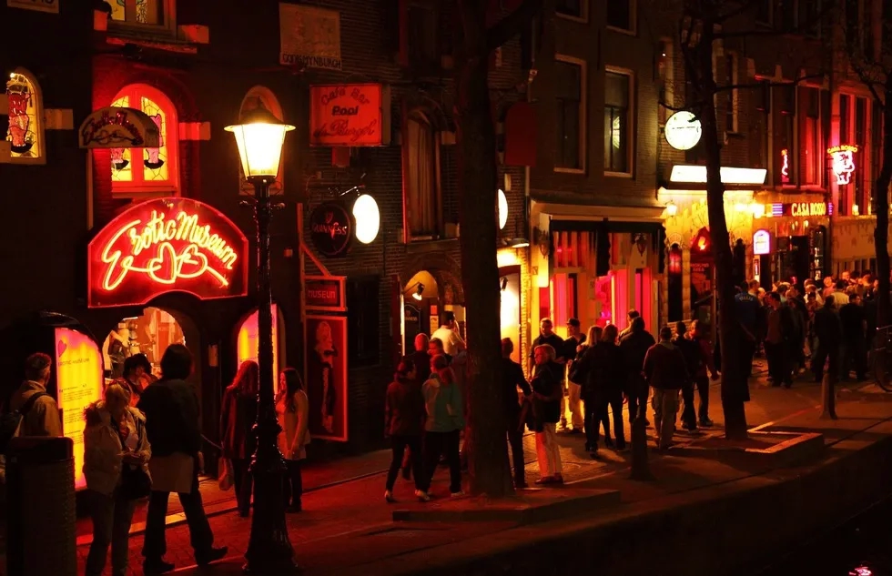 Red light district in Amsterdam