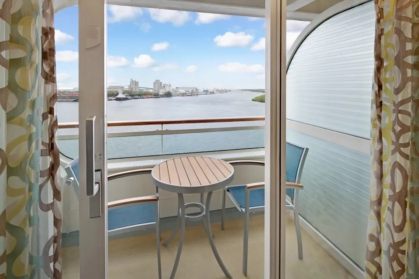 Royal Caribbean Rhapsody of the Seas Oceanview Balcony cabin.