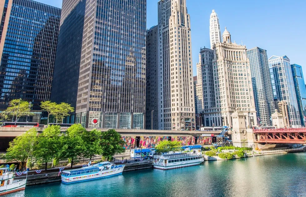 The Chicago River in downtown Chicago