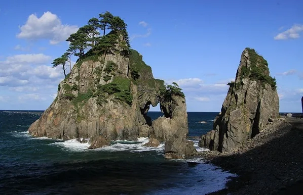 coastal rock formation, Iwate Prefecture, Japan