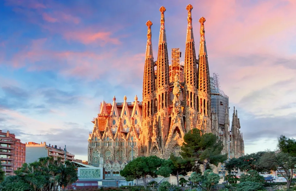 2016 photo of La Sagrada Família basilica in Barcelona, Spain