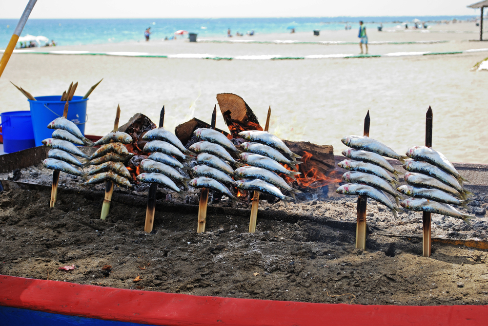 Sardines, Beach, Estepona, Costa del Sol, Spain