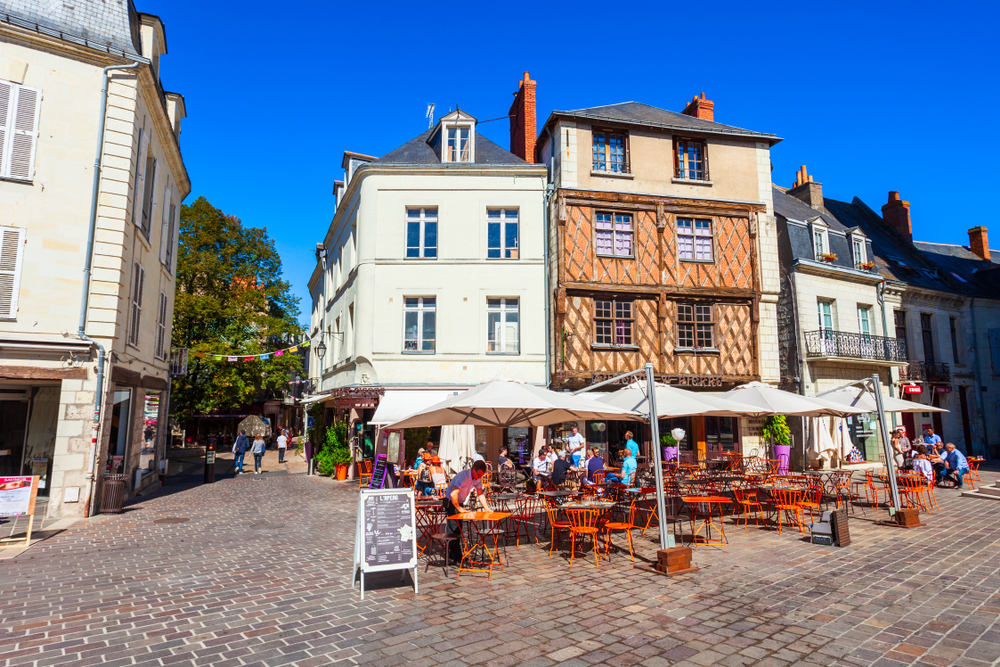 Saumur, Loire Valley, Cafe, France
