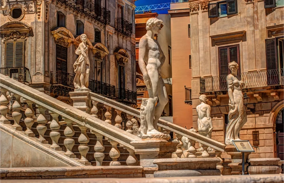 Sicily, Italy, Palermo, Statues, Travel, Piazza Pretoria