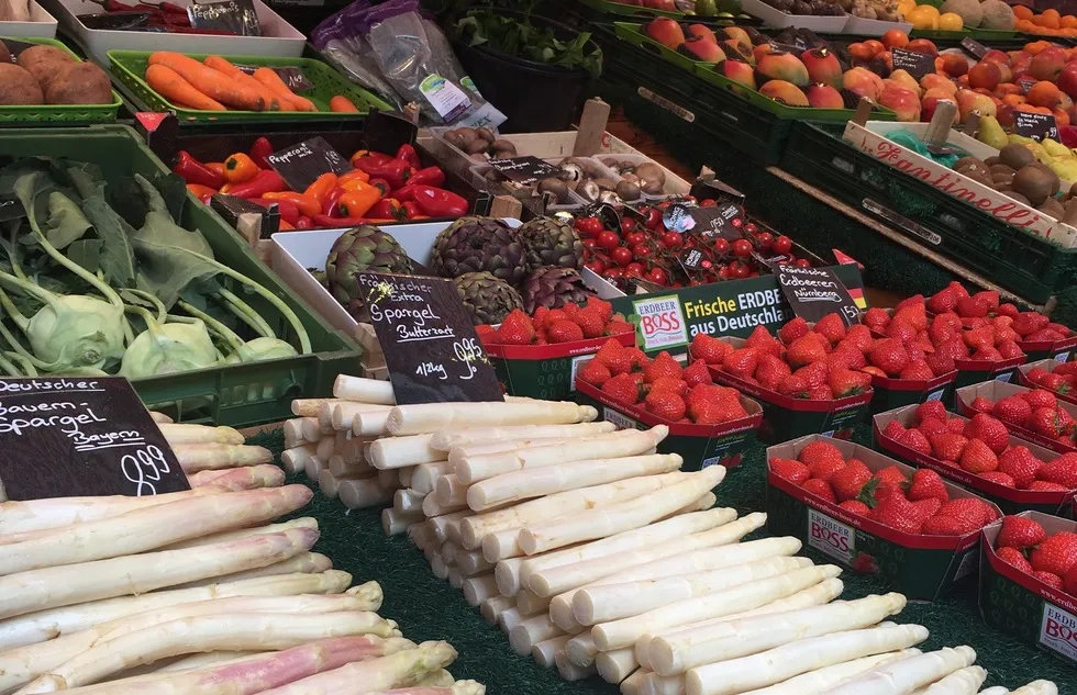 Farmers' market in Nuremberg, Germany