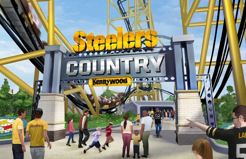 Rendering of Steelers Country at Kennywood amusement park near Pittsburgh