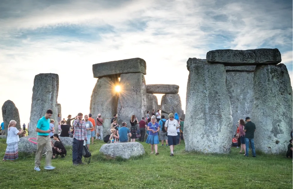 2017 summer solstice celebration at Stonehenge in Wiltshire, England