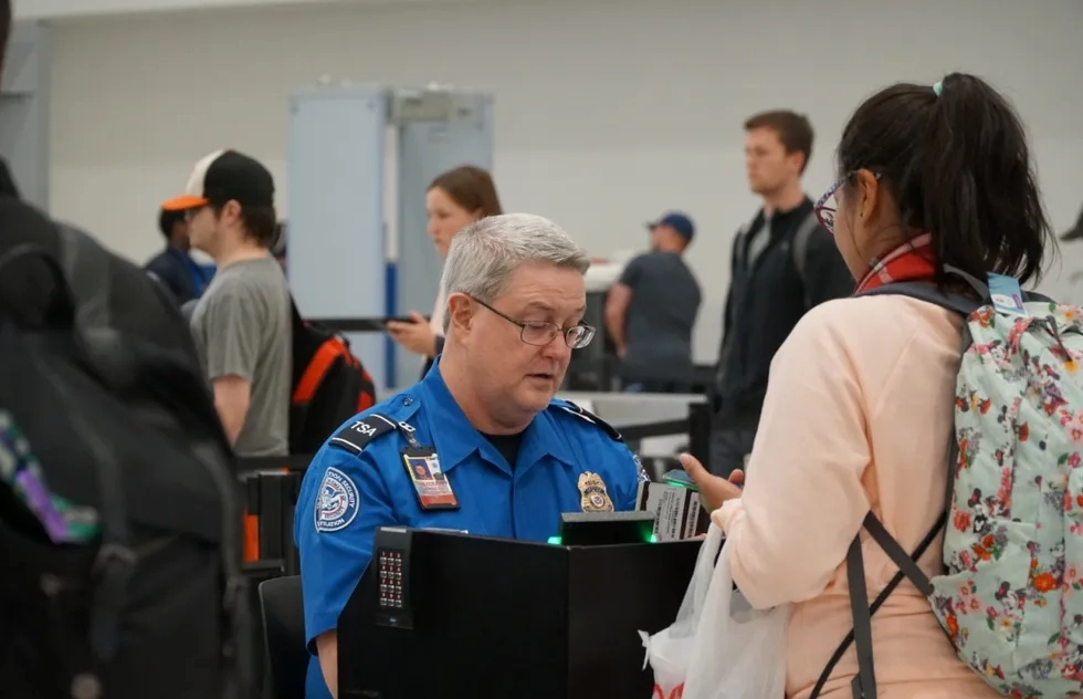 TSA checkpoint at Baltimore/Washington International Thurgood Marshall Airport in Maryland