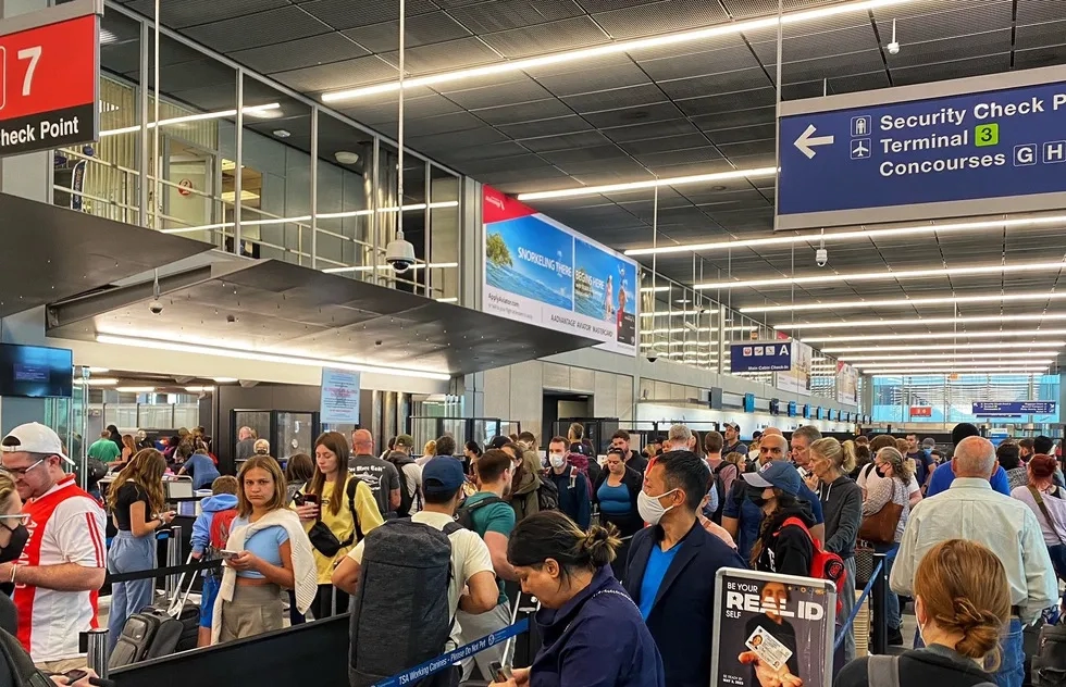 TSA Line, Chicago, O'Hare Airport, Travel
