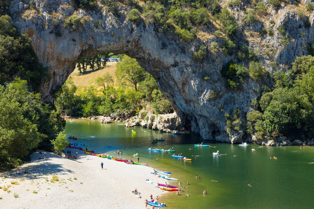 Vallon Pont D'arc, Ardeche canyon, Rhone Valley, France
