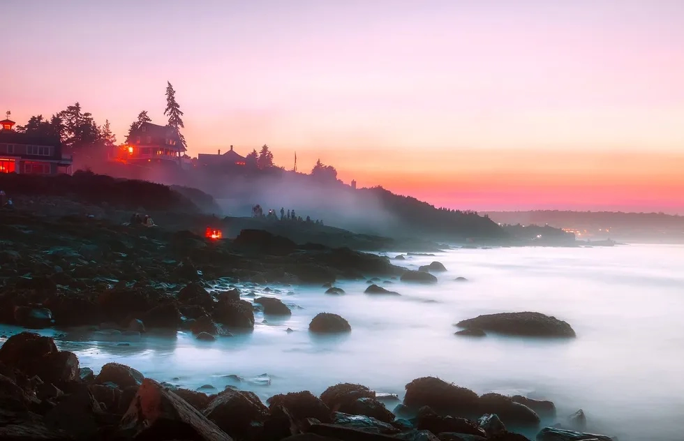 Ogunquit, Maine, Shore, Camping Out, Campfire