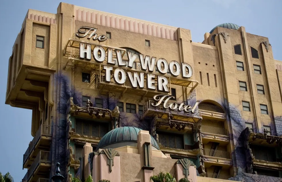 Exterior of Tower of Terror at Disney California Adventure in Anaheim