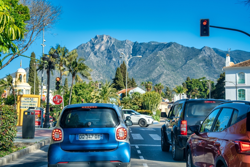 Traffic, Marbella, Costa del Sol, Spain