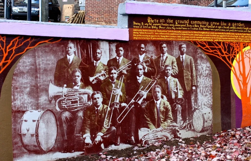 Mural at Triangle Park in Asheville, North Carolina