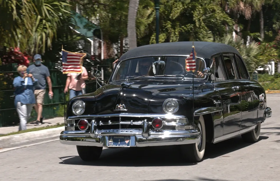 Presidential limo belonging to the Harry S Truman Little White House in Key West, Florida