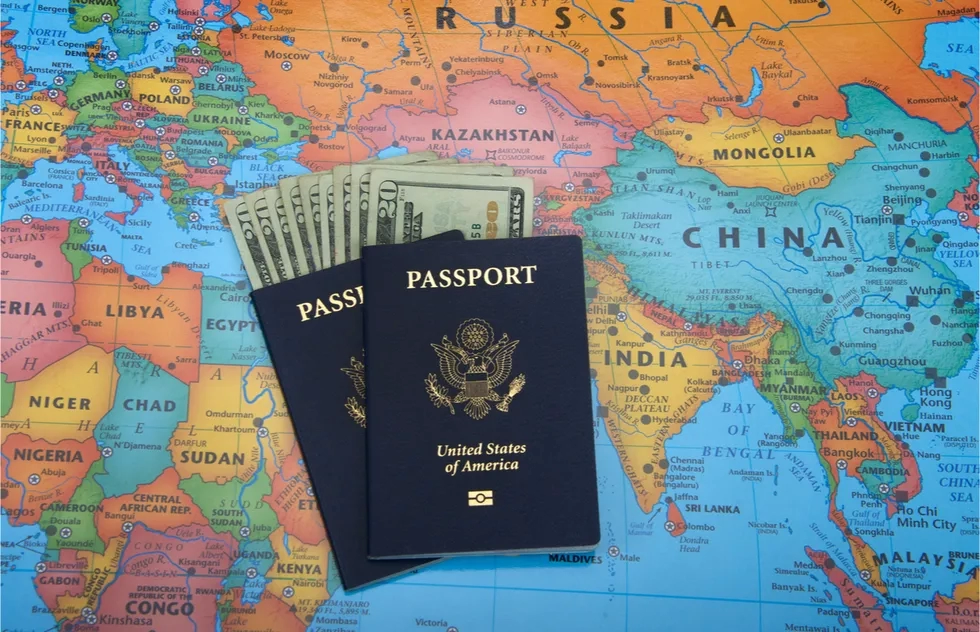 U.S. Passport, World map