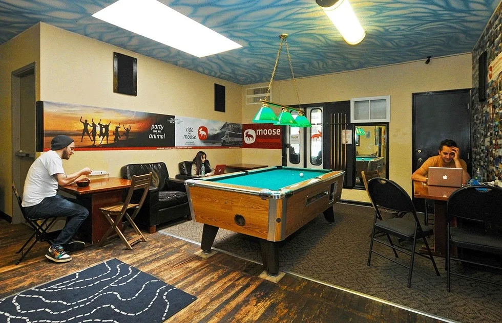 common room of hostel, Vancouver