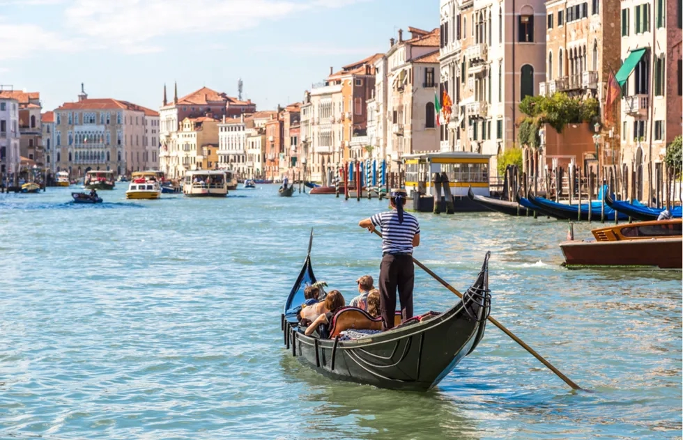 Gondola on the Grand Canal in Venice