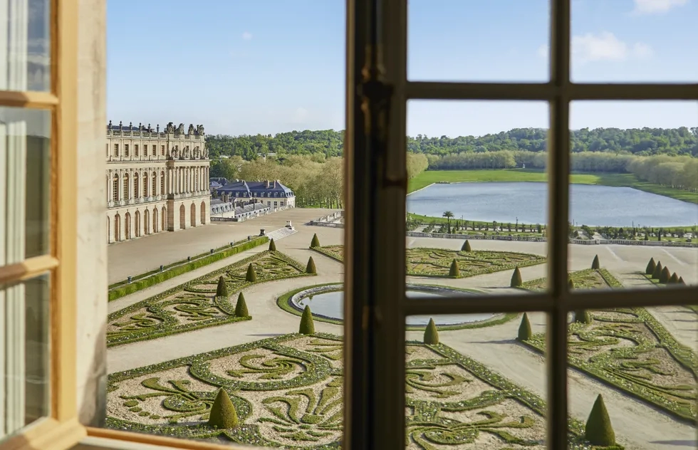 View of the grounds of the Château de Versailles in France