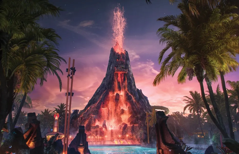 Artist's rendering for Volcano Bay, Universal Orlando Resort's planned water park