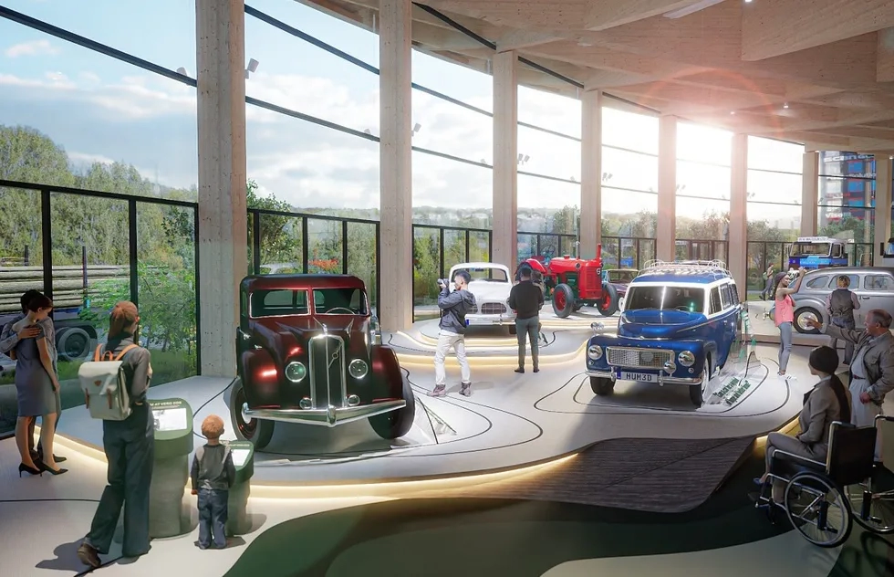 Rendering of World of Volvo in Gothenburg, Sweden