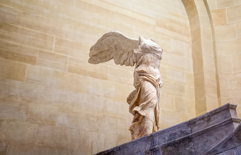 The Winged Victory of Samothrace at the Louvre in Paris