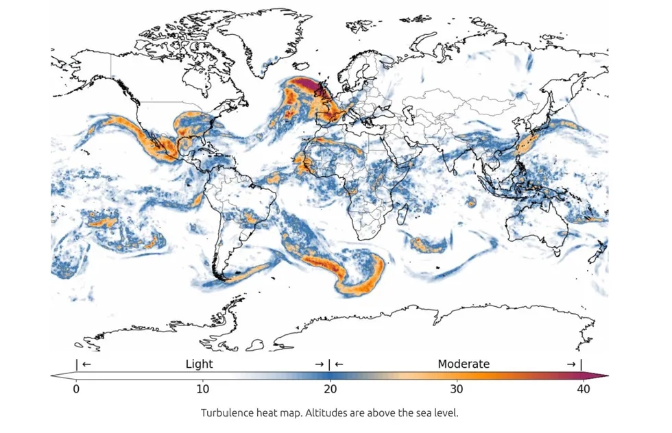 World turbulence map