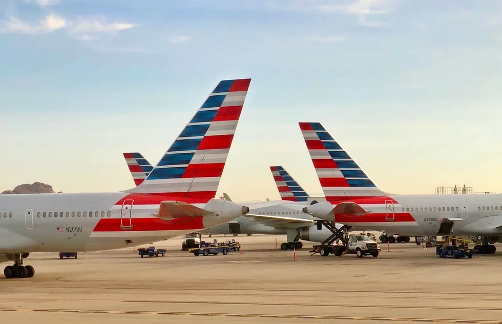 American Airline airplane tails