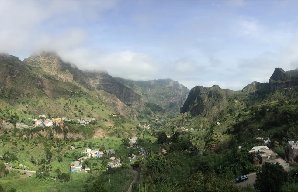 villages in valley, Santo Antão, Cape Verde islands