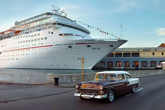 Carnival Paradise docked in Havana, Cuba