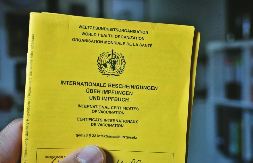 Carte Jaune (Yellow Card) for yellow fever immunization proof