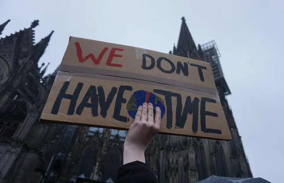 We Don't Have Time climate change protest poster