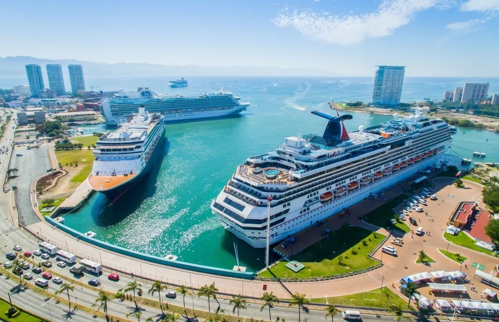 cruise ships in port of Puerto Vallarta, Mexico