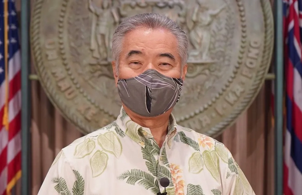 Hawaii Gov. David Ige (2021) in mask