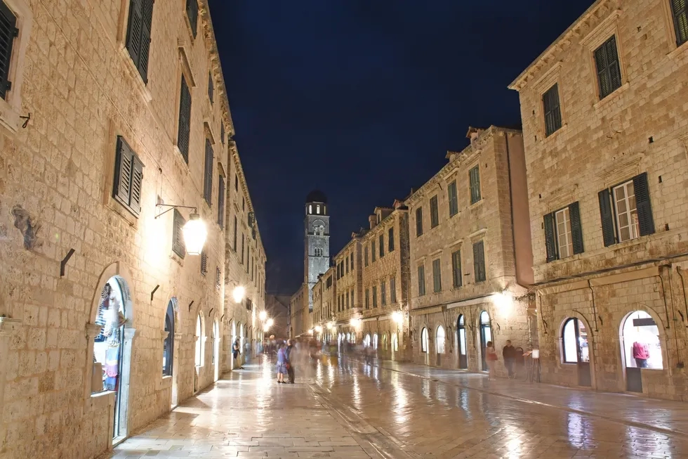 stradum, Dubrovnik, Croatia, Dalmatia, at night