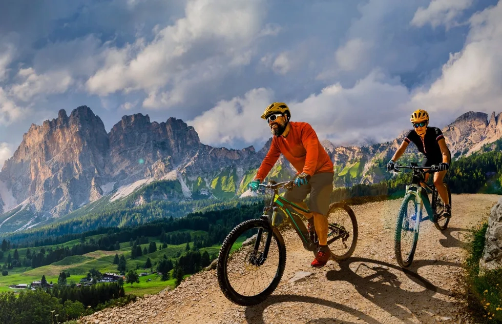 e-bike on mountain trail