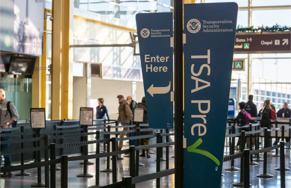 mosty empty TSA queue area