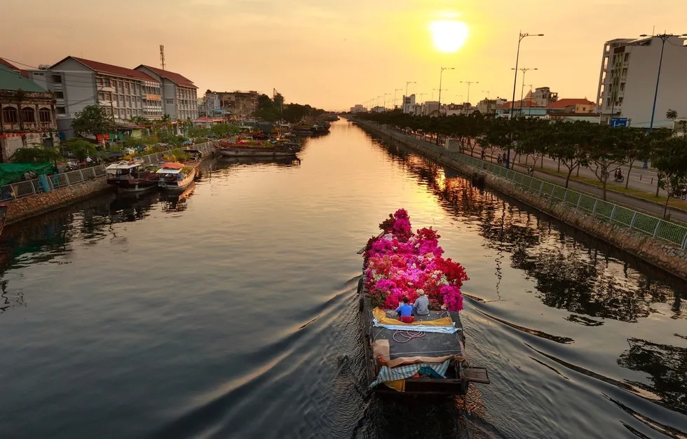 Flower market boat, Saigon / Ho Chi Minh City