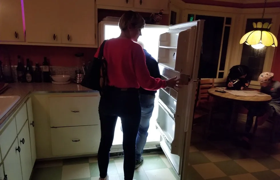 refrigerator installation at Meow Wolf, Santa Fe