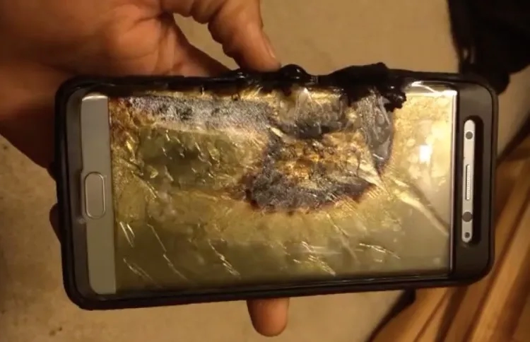 Samsung Galaxy Note7 fire
