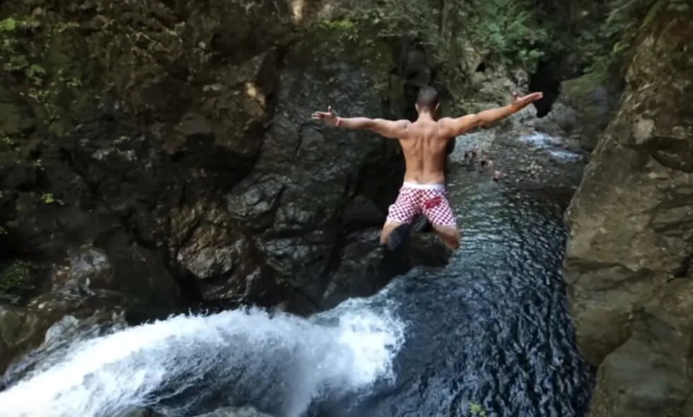 Still from High on Life video at Lynn Canyon falls