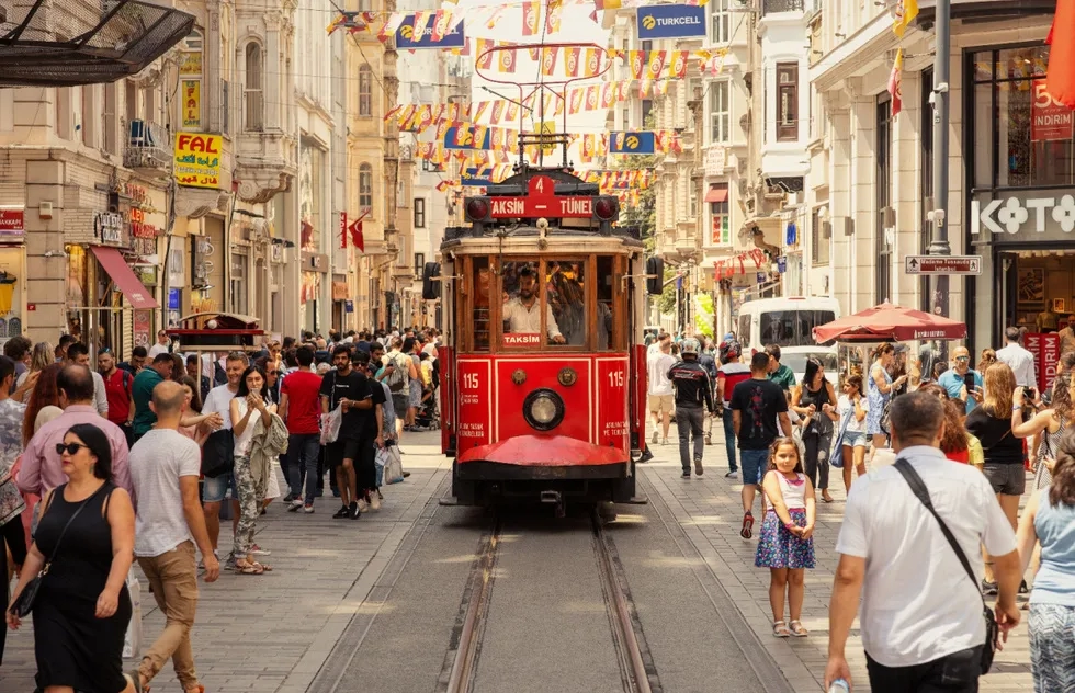 Tram in Istanbul Turkey