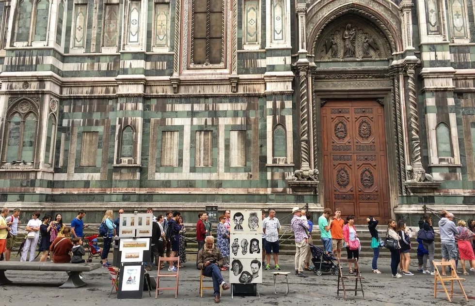 Long line for the Duomo, Florence, Italy
