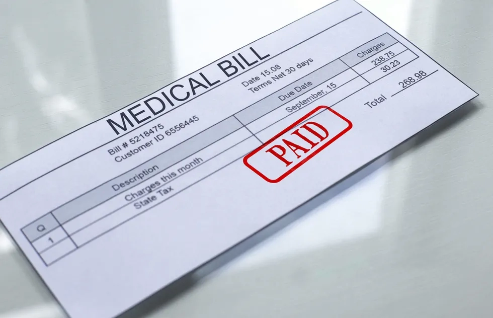 medical bill paid illustration