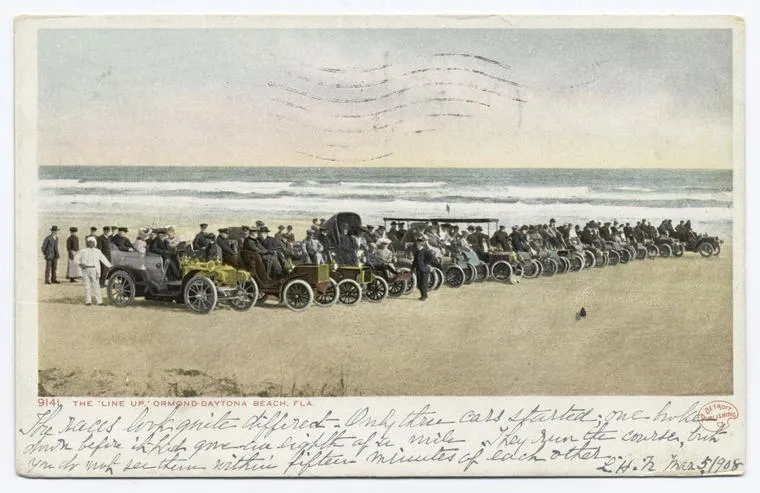 The Line Up, Autos on Beach, Daytona Beach, FL