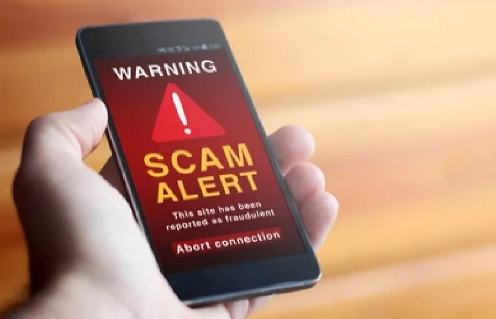 smartphone text scam (illustration)