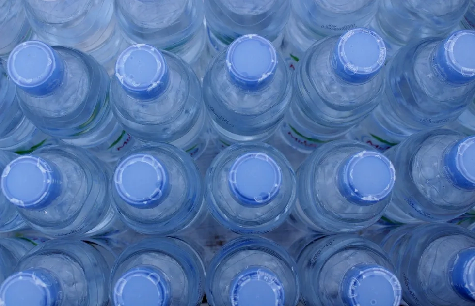 plastic water bottles