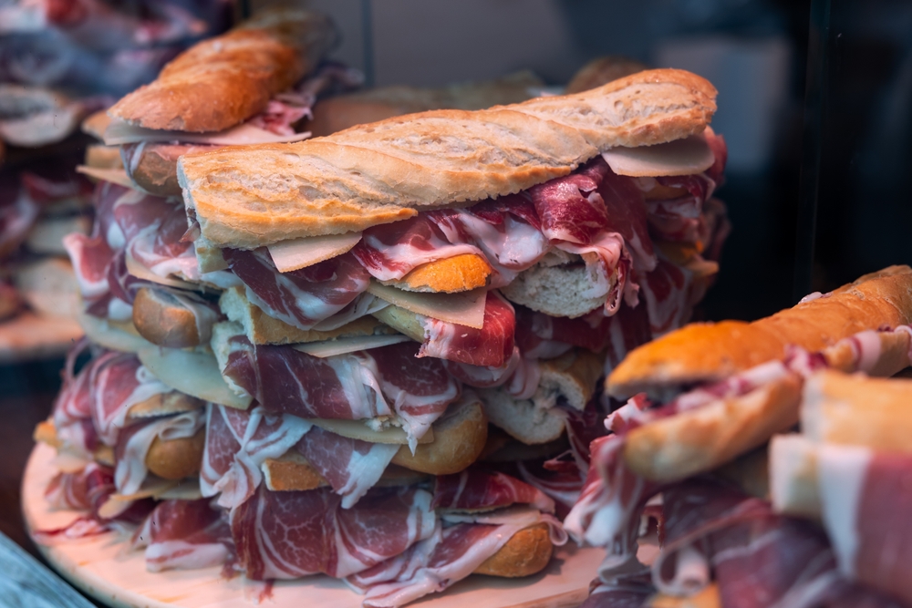 Bocadillos con jamon, Salamanca, Spain