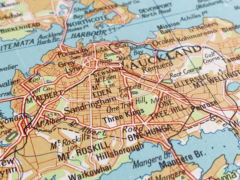 Auckland on map