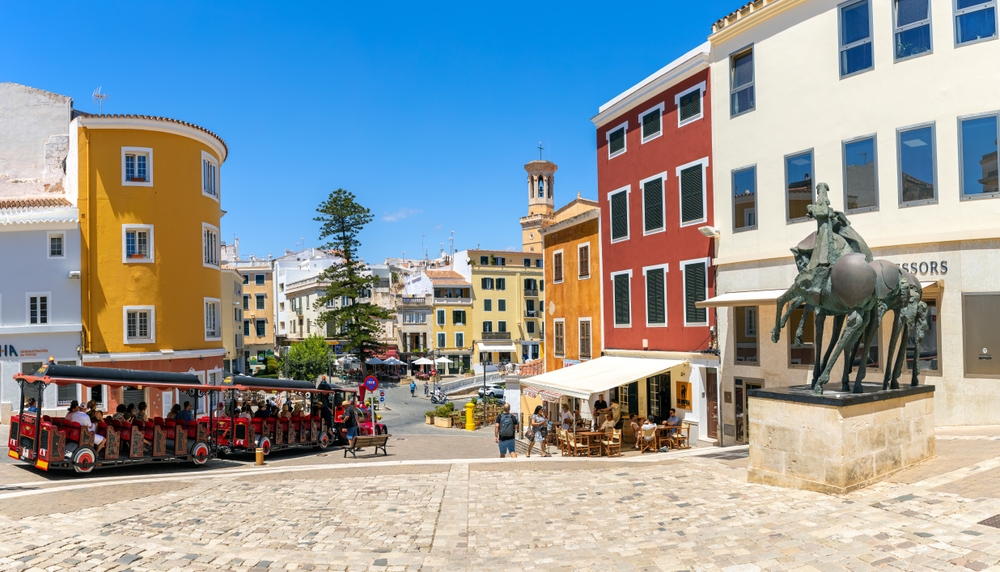 Red Tram, Mahon, Menorca, Balearic Islands, Spain